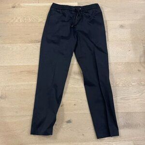 Moncler: Navy Cotton Crepe Jogging Pants, Size 46